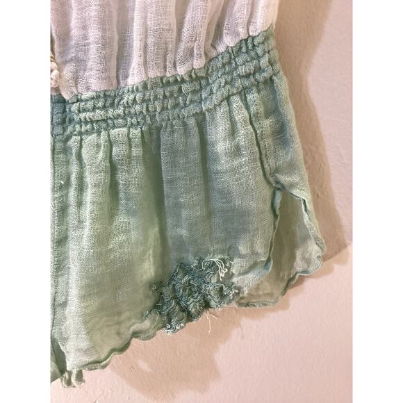 Vanita Rosa Paris St Barth Lux Linen Beach Cover up Short Romper Tulum NWT  S - Picture 3 of 4